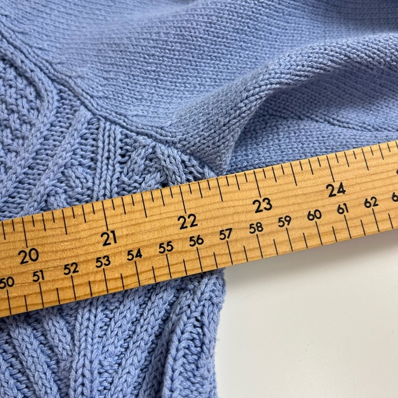 Vintage Tradition Country Collection Blue Cable Knit Sweater - 100% Cotton 2x - Picture 4 of 5